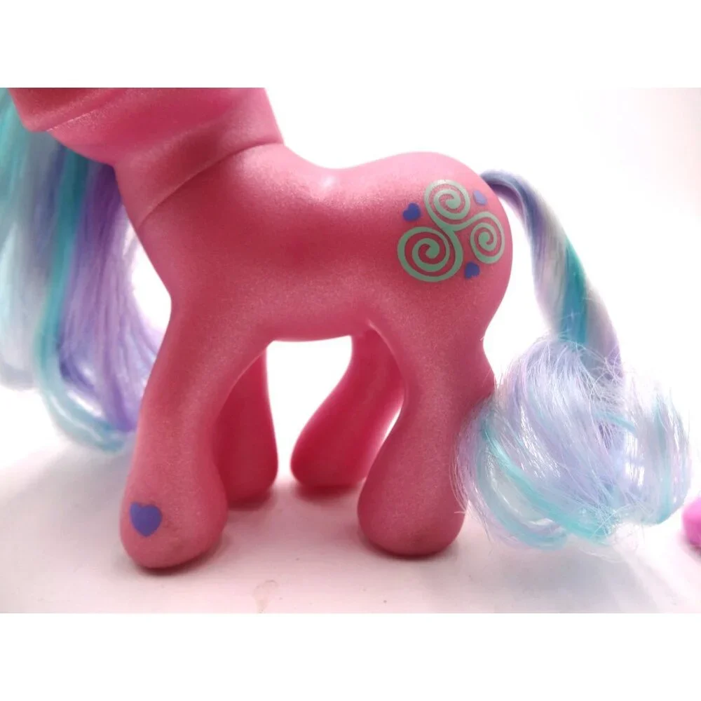 MLP My‎ Little Pony G3 TOOLA-ROOLA- Spirals And Hearts Toy and Brush 2002